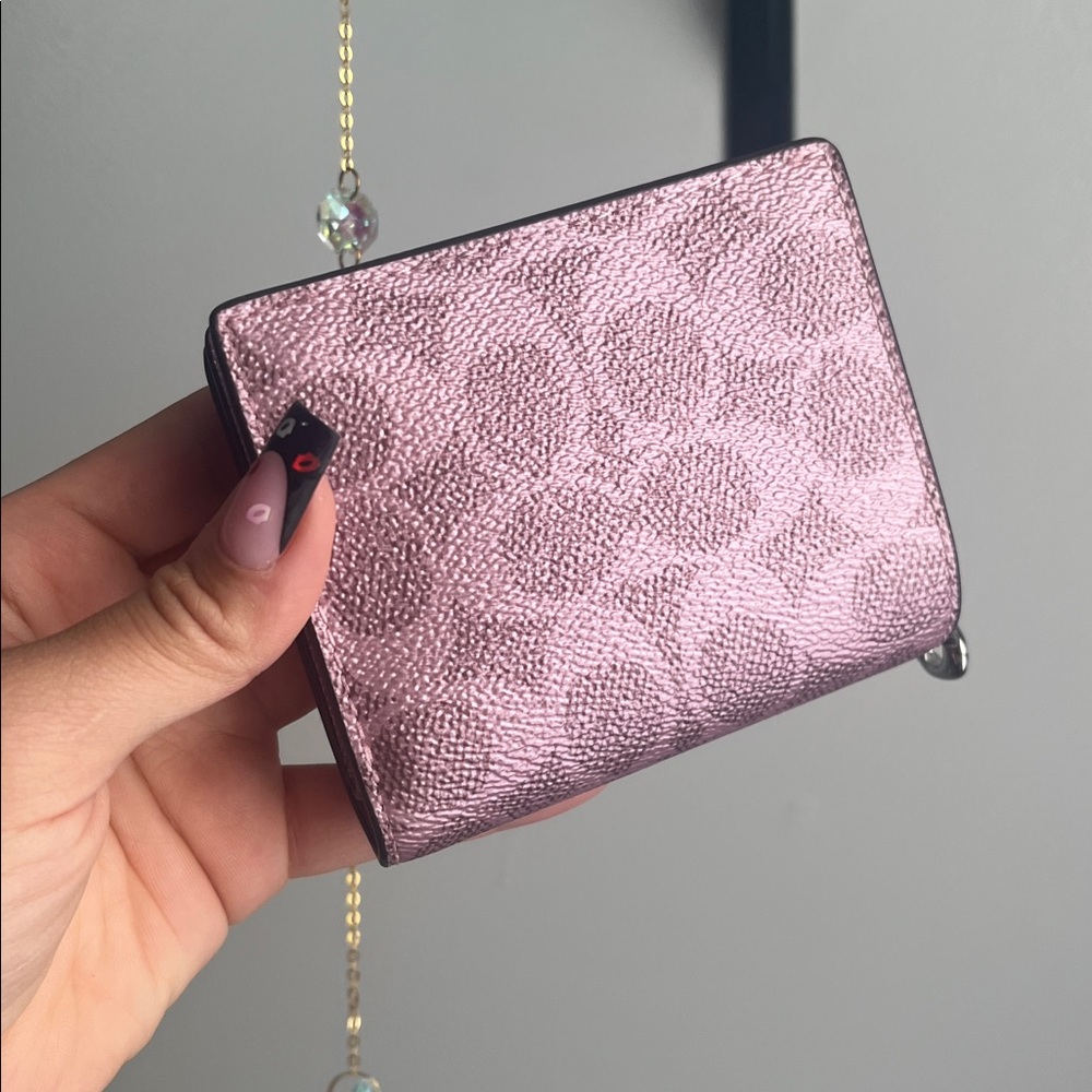 Coach Metallic Pink Women's Wallet - Picture 2 of 10